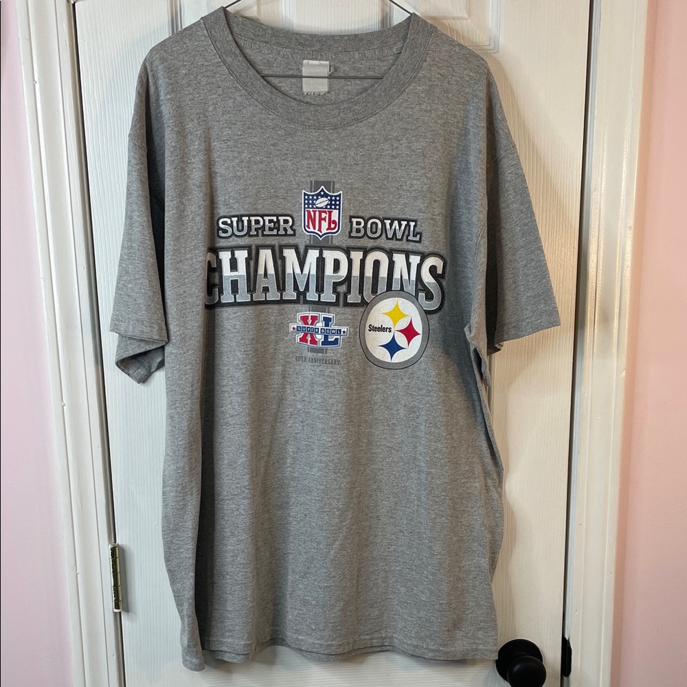 Gray Steeles Super Bowl Champions T-Shirt cool tee